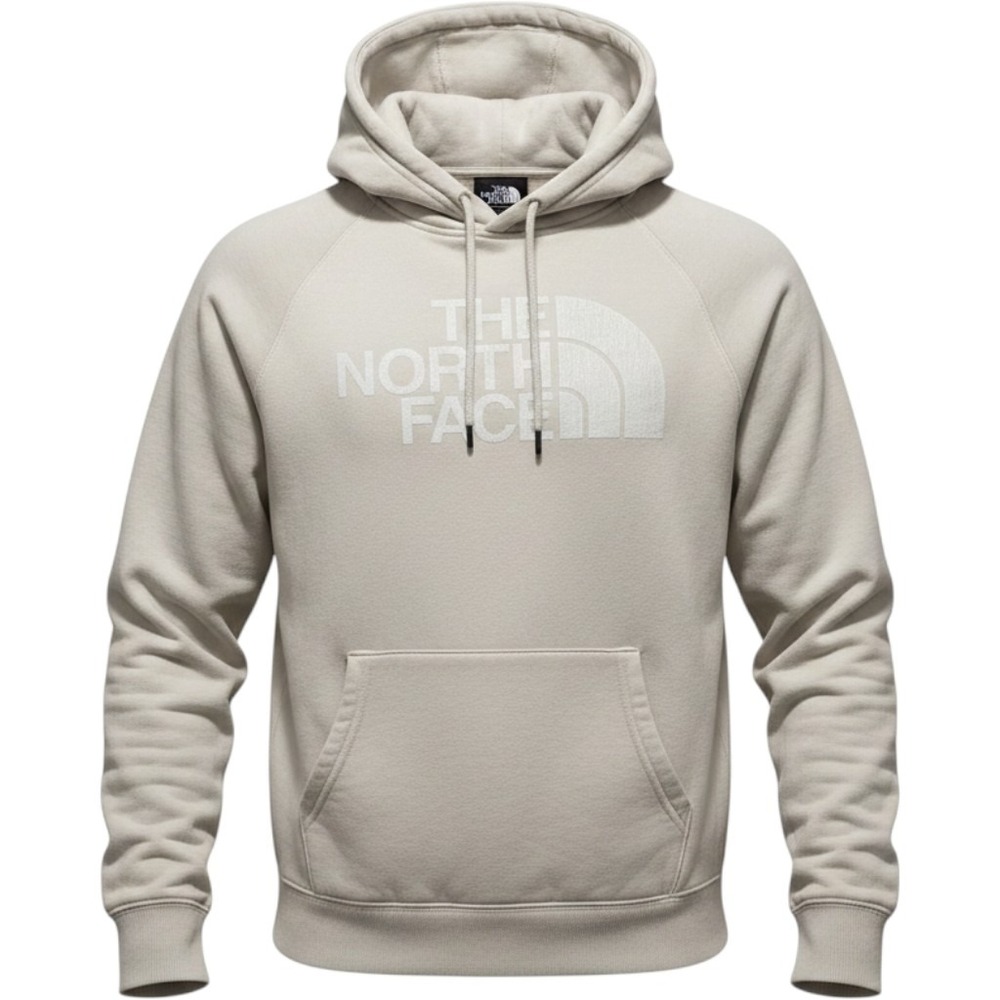 The North Face Womens Half Dome Logo‎ Hoodie Cream Beige Pullover XS Regular